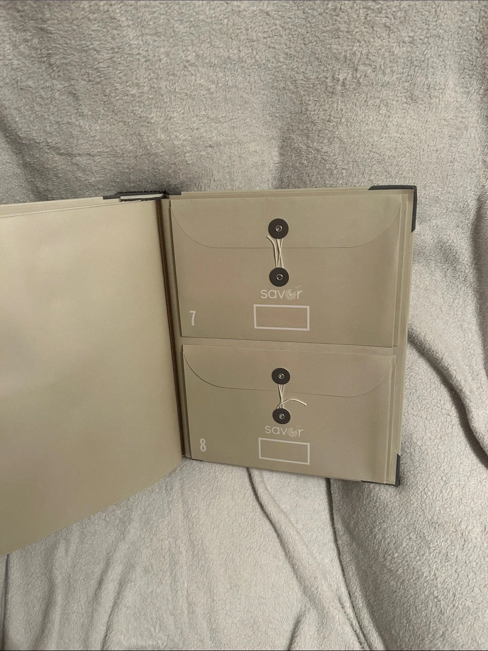 Neutral Gray and Cream Office Binder Folder